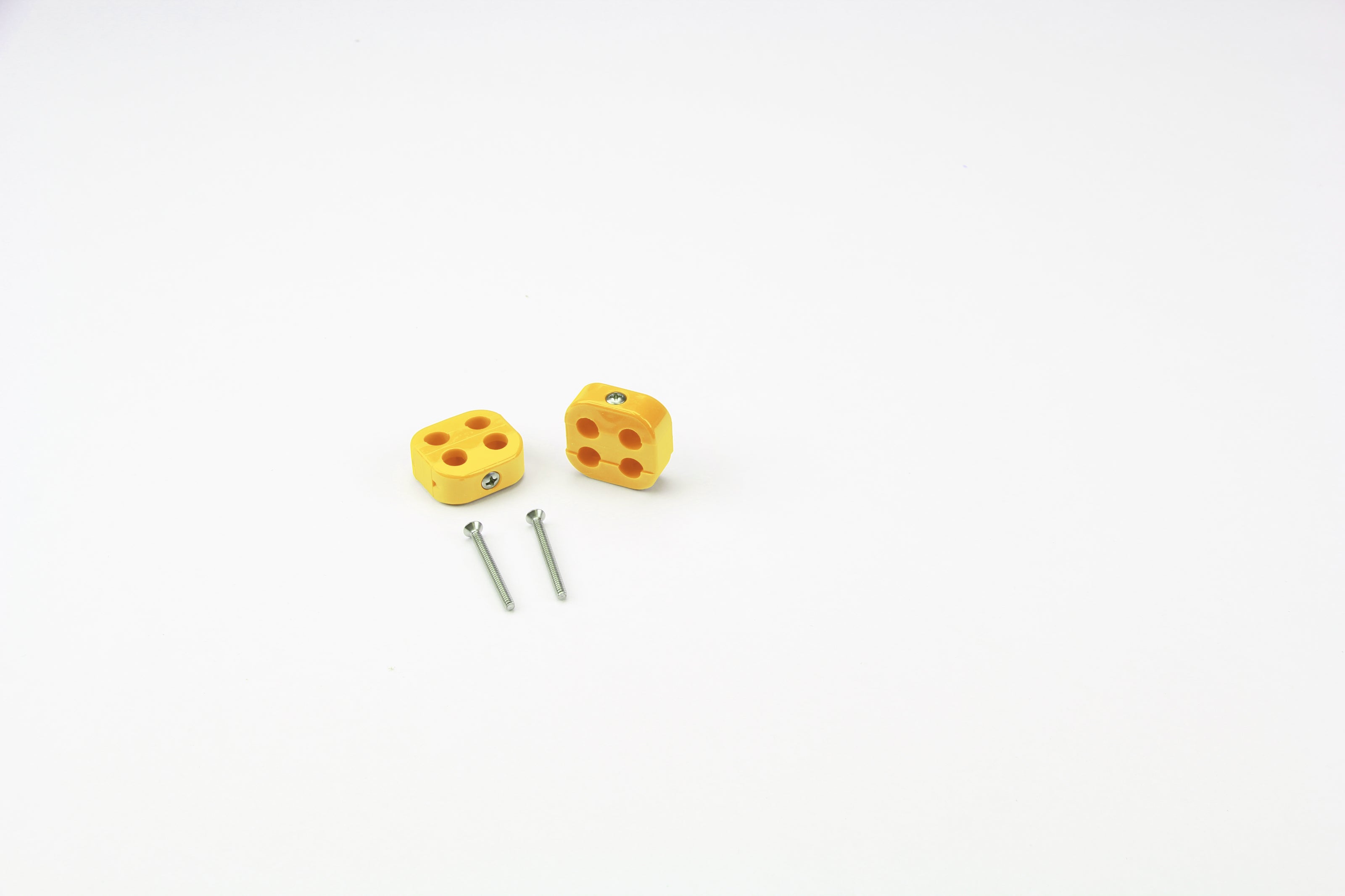 SMOOTHIE BOX CLUSTER WIRE SEPARATORS FOR 7-8mm PLUG WIRES, 2 4-PLACE BOX CLUSTER SEPARATORS, YELLOW