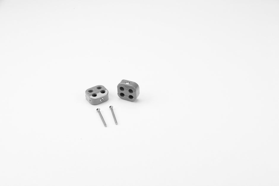 SMOOTHIE BOX CLUSTER WIRE SEPARATORS FOR 7-8mm PLUG WIRES, 2 4-PLACE BOX CLUSTER SEPARATORS, GRAY