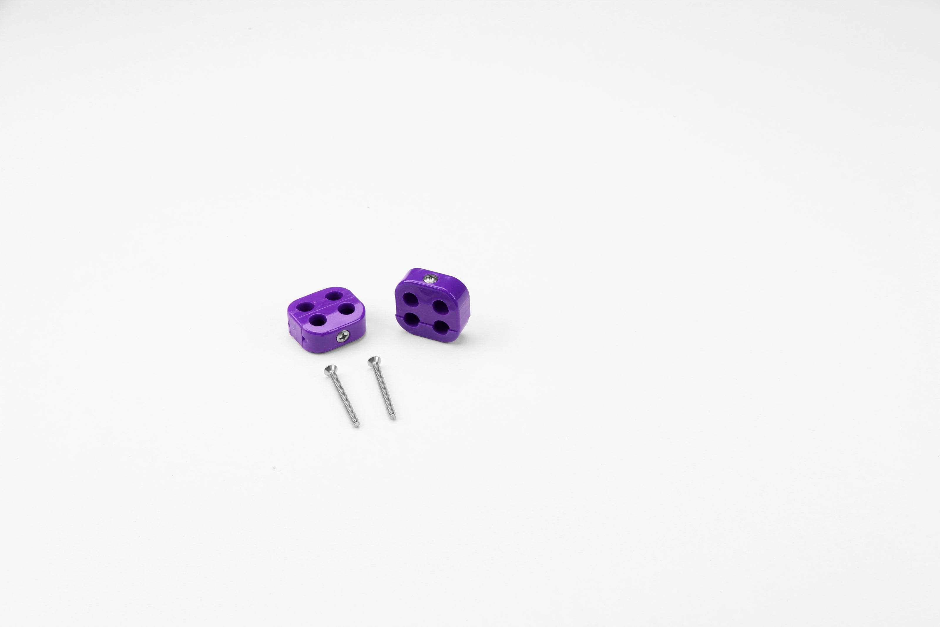 SMOOTHIE BOX CLUSTER WIRE SEPARATORS FOR 7-8mm PLUG WIRES, 2 4-PLACE BOX CLUSTER SEPARATORS, PURPLE