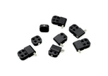 SMOOTHIE STAC-PAK WIRE SEPARATOR KIT FOR 7-8mm PLUG WIRES, 6 BRACKETS, 2 2-PLACE, AND 6 4-PLACE BOX CLUSTER SEPARATORS, BLACK