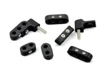 SMOOTHIE V6 WIRE SEPARATOR KIT FOR 7-8mm PLUG WIRES, 2 BRACKETS, 2 2-PLACE, AND 4 3-PLACE WIRE SEPARATORS, BLACK