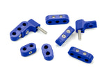 SMOOTHIE V6 WIRE SEPARATOR KIT FOR 7-8mm PLUG WIRES, 2 BRACKETS, 2 2-PLACE, AND 4 3-PLACE WIRE SEPARATORS, BLUE
