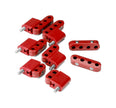 SMOOTHIE VERTICAL WIRE SEPARATOR KIT FOR 10.5mm PLUG WIRES, 6 BRACKETS, 2 2-PLACE, 2 3-PLACE, AND 4 4-PLACE SEPARATORS, RED