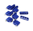 SMOOTHIE VERTICAL WIRE SEPARATOR KIT FOR 7-8mm PLUG WIRES, 6 BRACKETS, 2 2-PLACE, 2 3-PLACE, AND 4 4-PLACE SEPARATORS, BLUE
