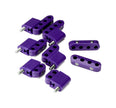 SMOOTHIE VERTICAL WIRE SEPARATOR KIT FOR 7-8mm PLUG WIRES, 6 BRACKETS, 2 2-PLACE, 2 3-PLACE, AND 4 4-PLACE SEPARATORS, PURPLE