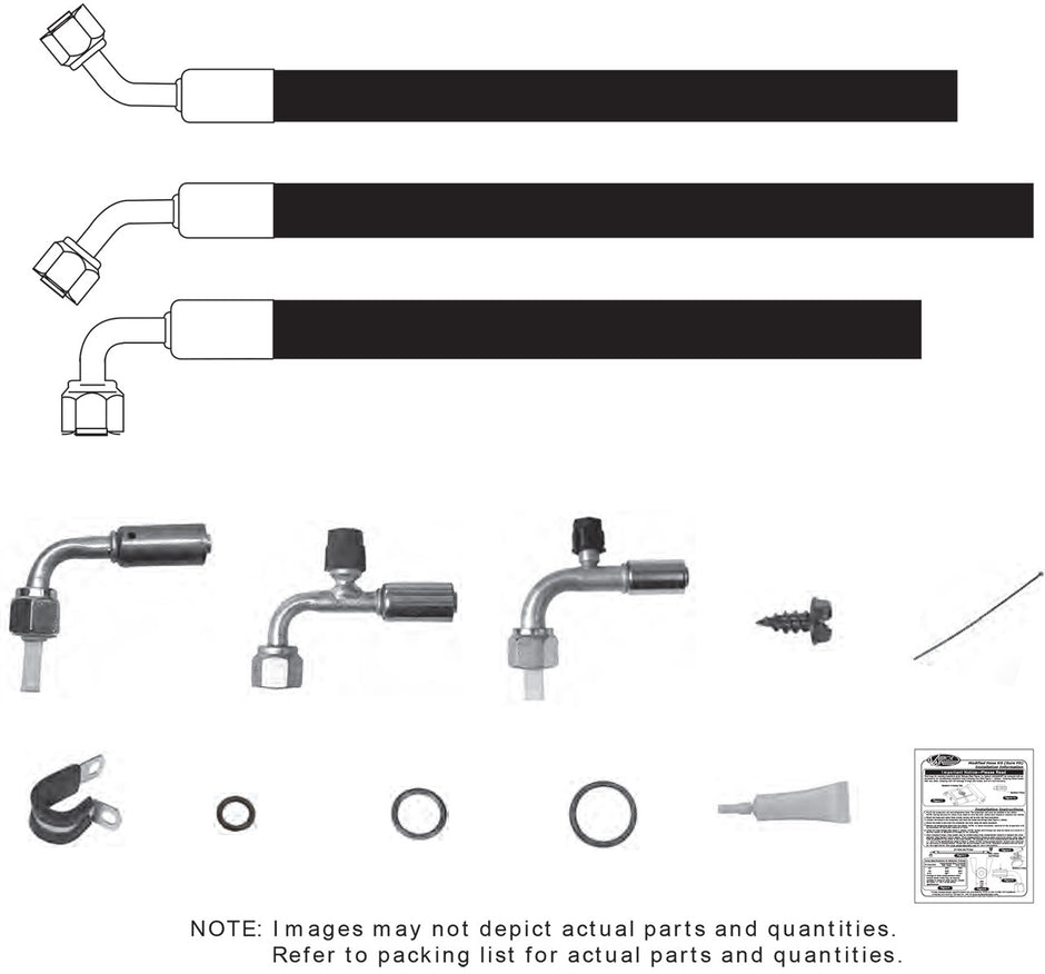 1964 1/2-66 Mustang SureFit® Reduced Barrier Modified Hose Kit, Passenger Side