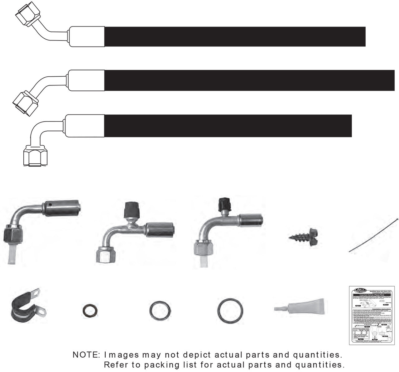 1964 1/2-66 Mustang SureFit® Reduced Barrier Modified Hose Kit, Passenger Side