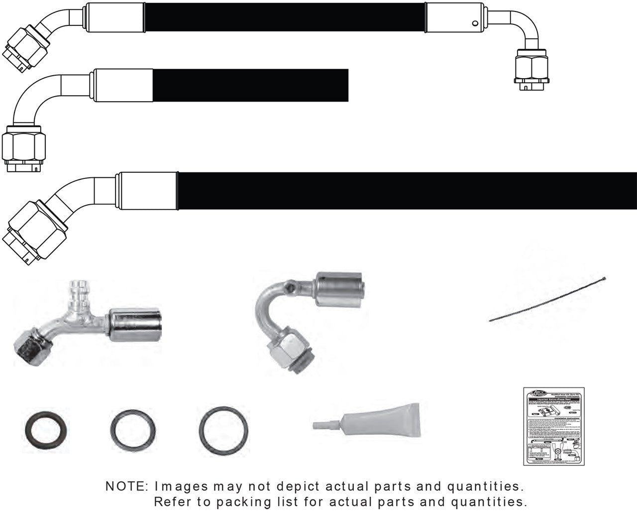 1968-72 Oldsmobile Cutlass without Factory Air SureFit® Reduced Barrier Modified Hose Kit