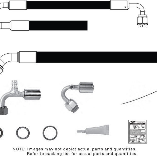 1968-72 Oldsmobile Cutlass with Factory Air SureFit® Reduced Barrier Modified Hose Kit