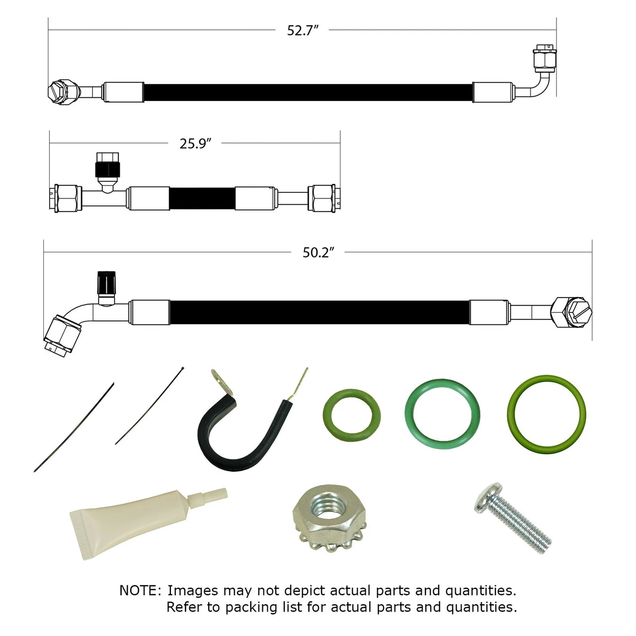 1957 Chevrolet Full-Size SureFit® Reduced Barrier Standard Hose Kit