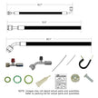 1957 Chevrolet Full-Size SureFit® Reduced Barrier Modified Hose Kit