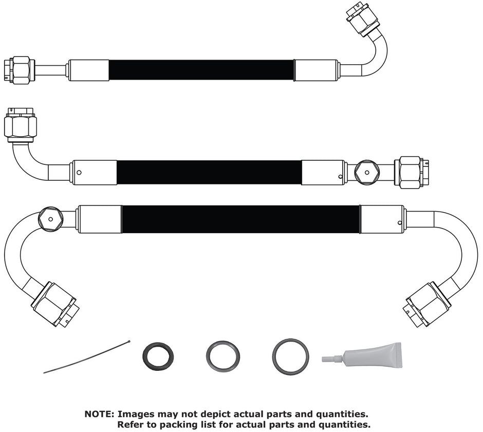 1958-62 Chevrolet Corvette SureFit® Reduced Barrier Standard Hose Kit  Driver-Side Compressor