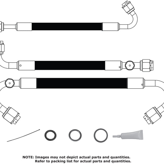 1958-62 Chevrolet Corvette SureFit® Reduced Barrier Standard Hose Kit  Driver-Side Compressor