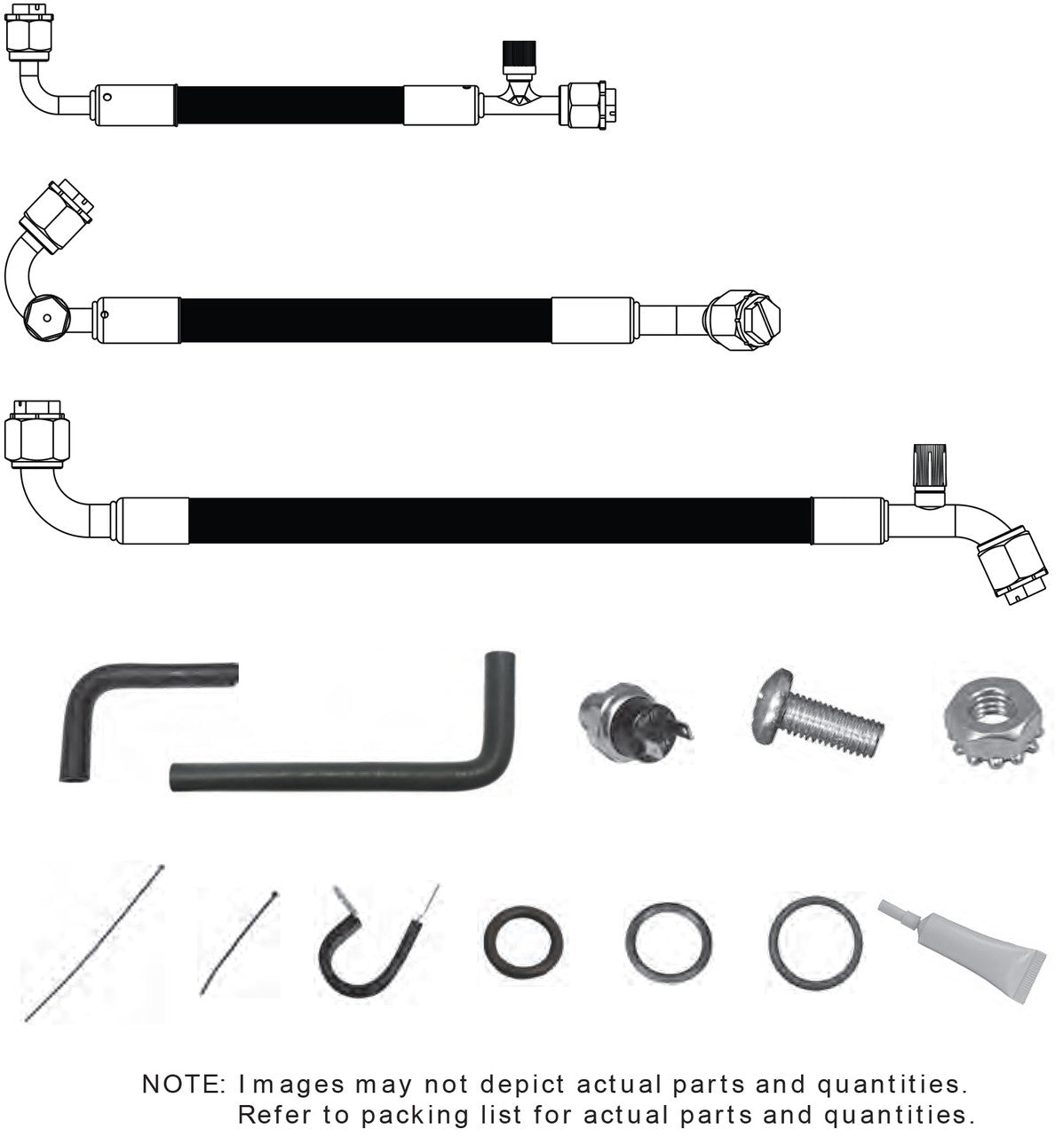 1963-67 Chevrolet Corvette without Factory Air SureFit® Reduced Barrier Standard Hose Kit