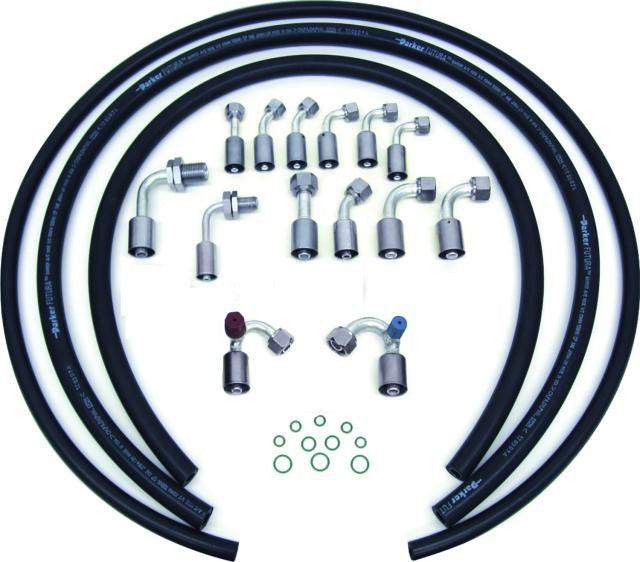 Reduced Barrier Beadlock 14-Fitting Extended Length Refrigerant Hose Kit without Drier