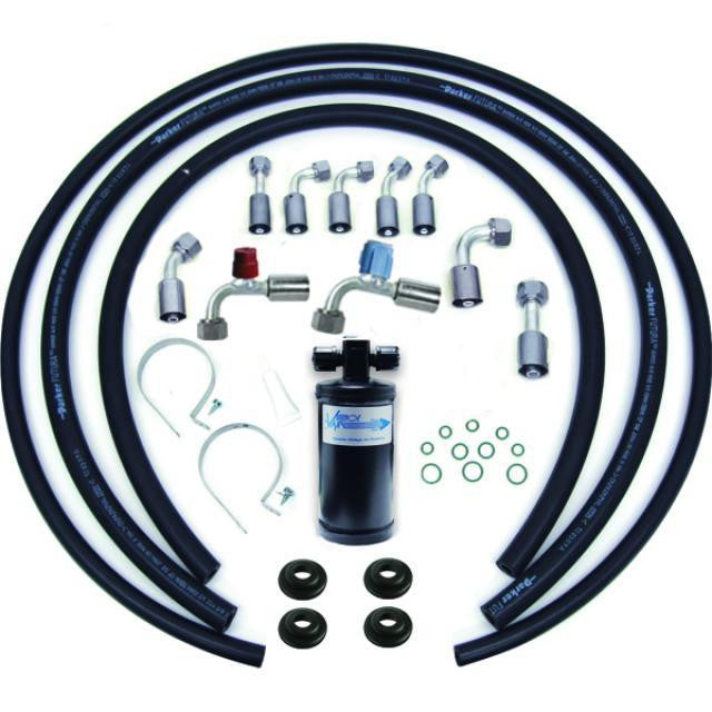 Reduced Barrier Beadlock 10-Fitting Refrigerant Hose Kit with Drier for 134a