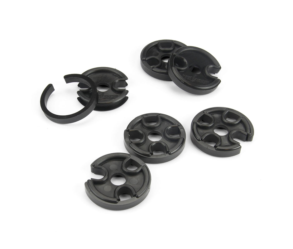 SPIN N SNAP, 7-8mm PLUG WIRE ROUTING KIT, 2 EACH 2,3, & 4 PLACE SEPARATORS, BLACK