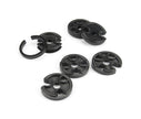 SPIN N SNAP, 7-8mm PLUG WIRE ROUTING KIT, 2 EACH 2,3, & 4 PLACE SEPARATORS, BLACK