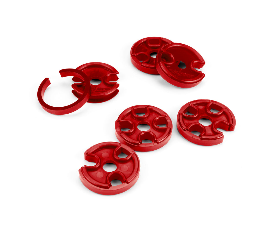 SPIN N SNAP, 7-8mm PLUG WIRE ROUTING KIT, 2 EACH 2,3, & 4 PLACE SEPARATORS, RED