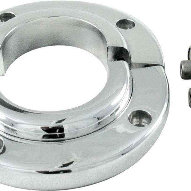 Borgeson - Steering Column Mount - P/N: 909009 - Steering column split swivel floor mount. Machine finish aluminum. Fits 2-1/4 in. diameter steering columns.
