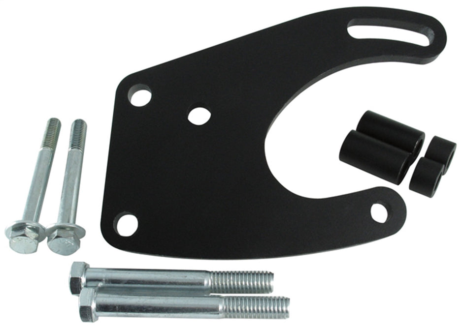 Borgeson - Pump Bracket - P/N: 802409 - Power steering pump bracket for attaching a Saginaw style P/S pump to Ford 289/302/351W. Painted black, with hardware.