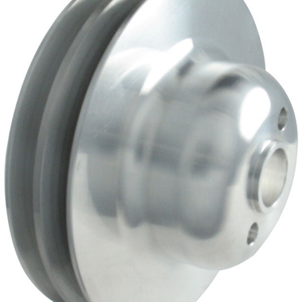 Borgeson - Crank Pulley - P/N: 801150 - Two row add-on crank pulley for Ford 292/312 Y-Block Motors. Machine finish aluminum.