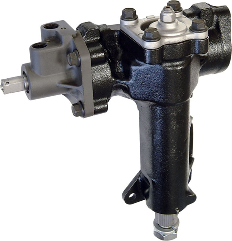 Borgeson - Power Steering Box - P/N: 800105 - Power steering conversion box for 1955-1957 Chevy full size cars. Remanufactured Delphi 600 series power steering box with a 18MM Double-D input shaft and a 12.7:1 ratio.