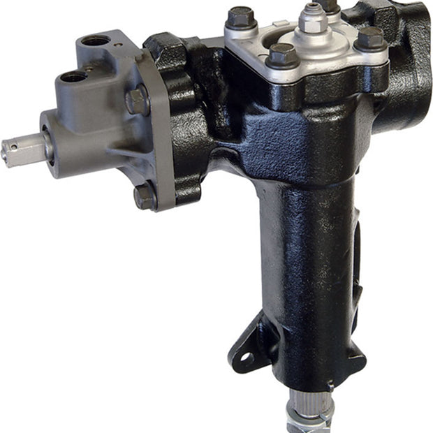 Borgeson - Power Steering Box - P/N: 800105 - Power steering conversion box for 1955-1957 Chevy full size cars. Remanufactured Delphi 600 series power steering box with a 18MM Double-D input shaft and a 12.7:1 ratio.