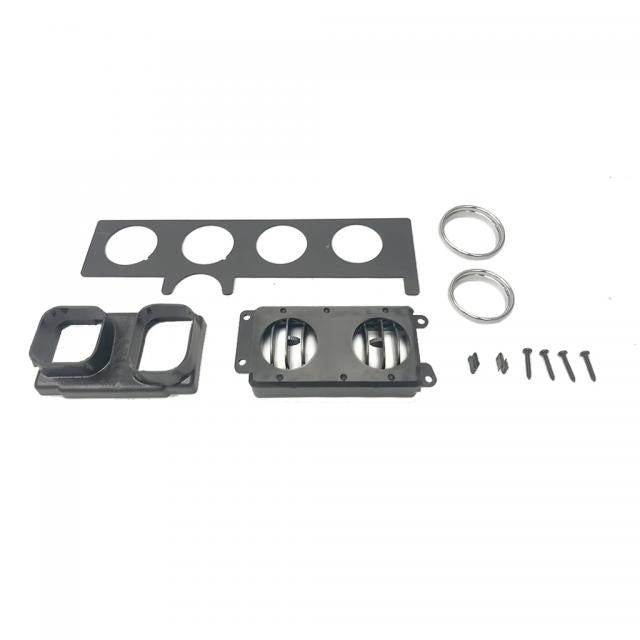 1970-81 Firebird OEM-Style In-Dash Louver Kit with Chrome Bezels
