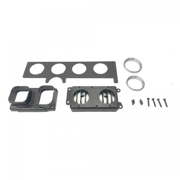 1970-81 Firebird OEM-Style In-Dash Louver Kit with Chrome Bezels