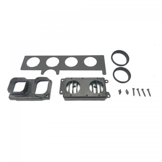 1970-81 Firebird OEM-Style In-Dash Louver Kit with Black Bezels