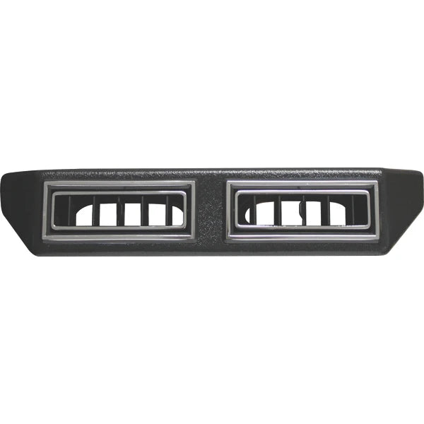 Dbl Under Dash Louver Assy for 2-Inch Hose  Black w/ Chrome Accents