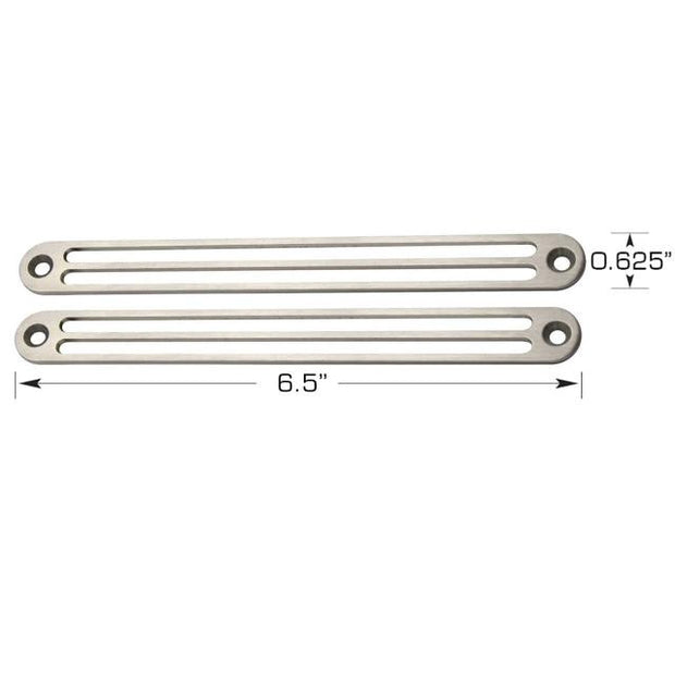 Defrost Duct Trim Pair  Machined Aluminum