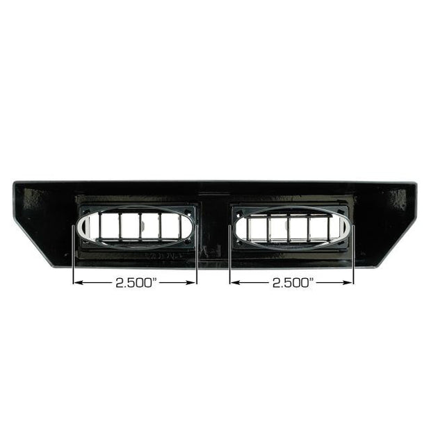 Double Under Dash Louver Assembly for 2.5-Inch Hose  All Black