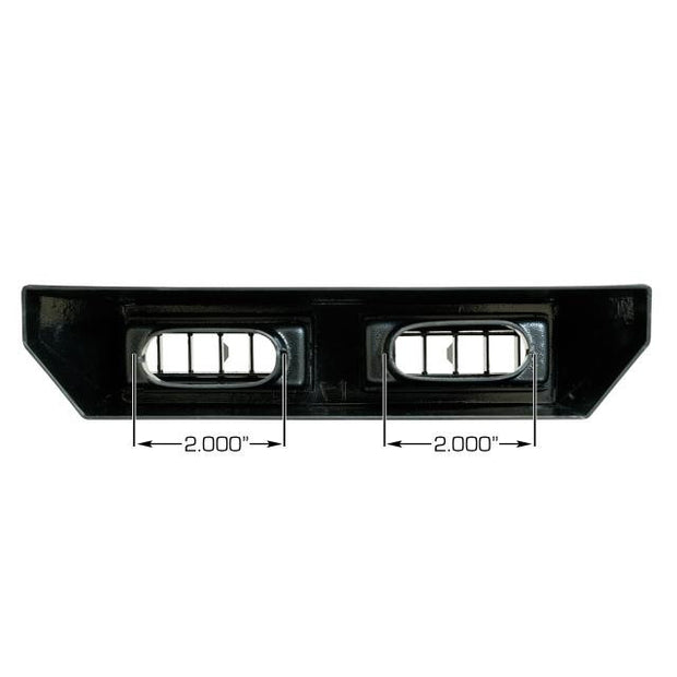 Double Under Dash Louver Assembly for 2-Inch Hose  All Black