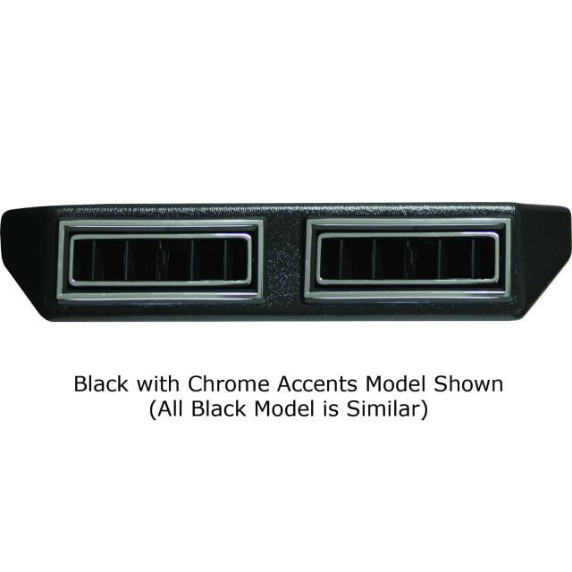 Double Under Dash Louver Assy w/ Single 2.5-Inch Inlet  All Black