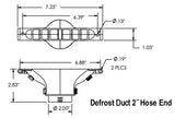 Defrost Duct Pair, Universal with Integrated Air Diverters for 2