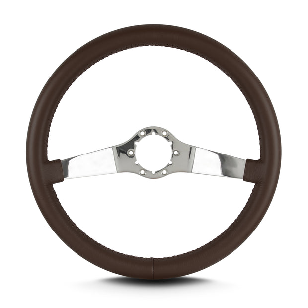 TWO SMOOTH 14" POLISHED STANDARD GRIP BROWN