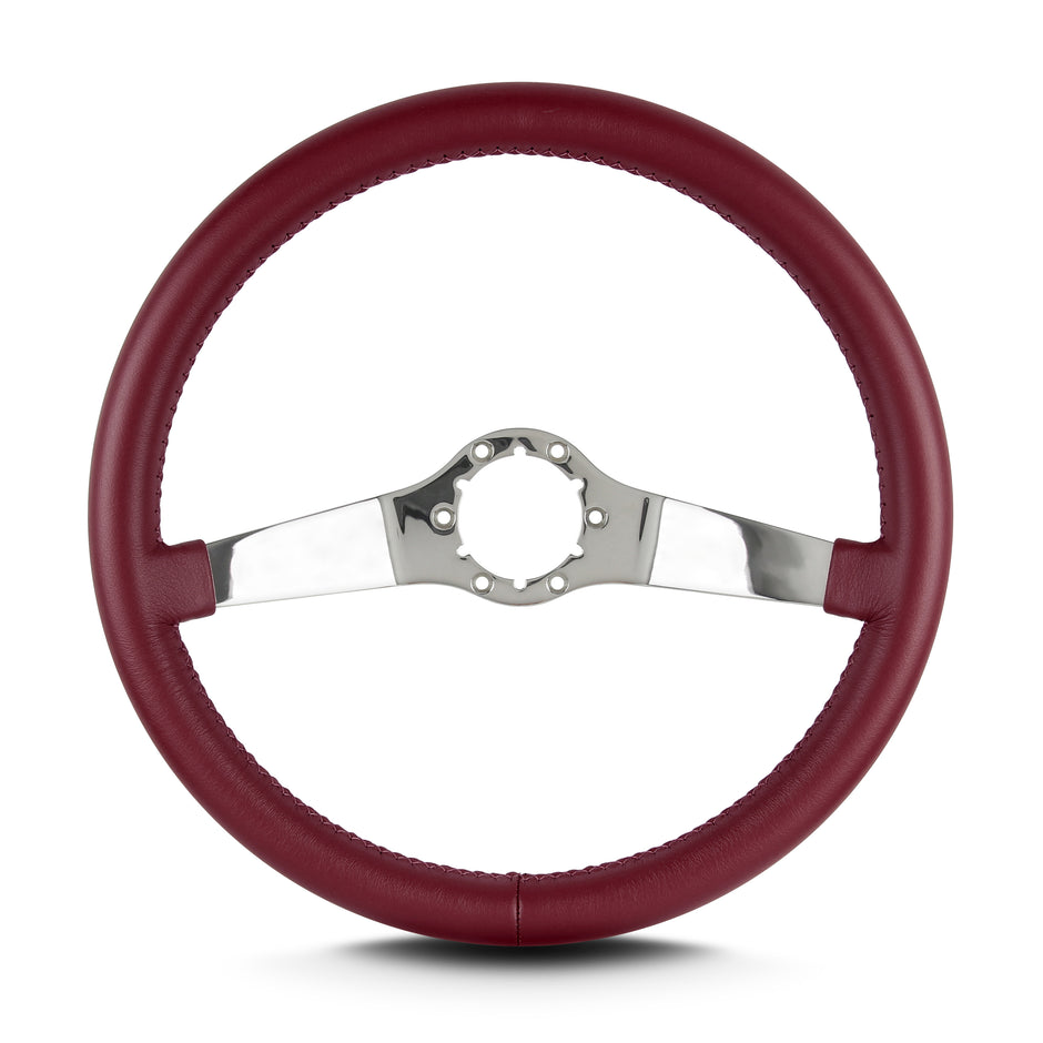 TWO SMOOTH 14" POLISHED STANDARD GRIP BURGANDY