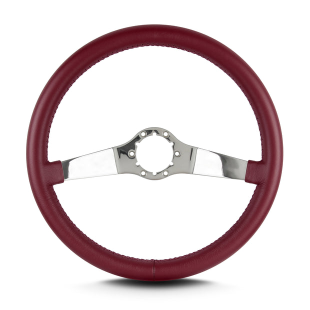 TWO SMOOTH 14" POLISHED STANDARD GRIP BURGANDY