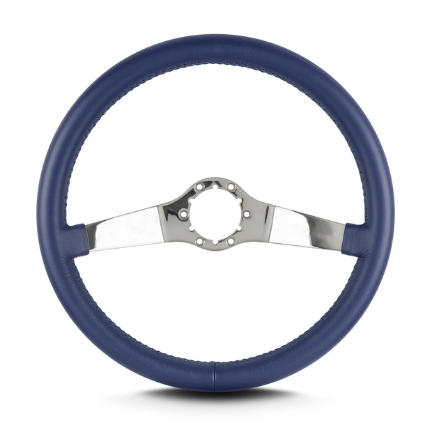 TWO SMOOTH 14" POLISHED STANDARD GRIP BLUE