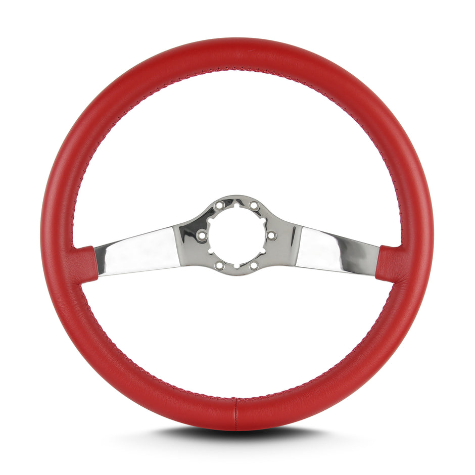TWO SMOOTH 14" POLISHED STANDARD GRIP BRIGHT RED