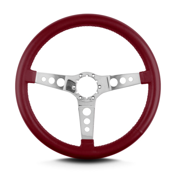 HOT ROD 14" POLISHED STANDARD GRIP BURGANDY