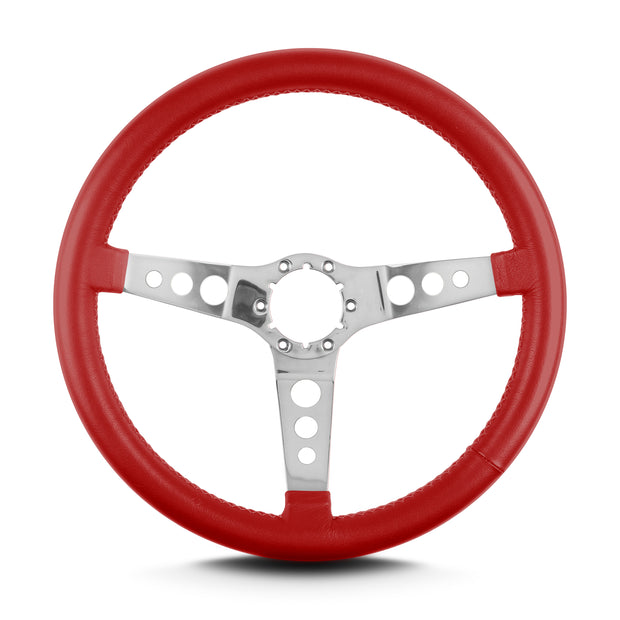 HOT ROD 14" POLISHED STANDARD GRIP BRIGHT RED