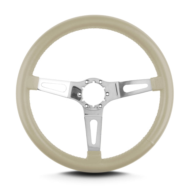 TEARDROP 3 SPOKE 14" POLISHED STANDARD GRIP BONE