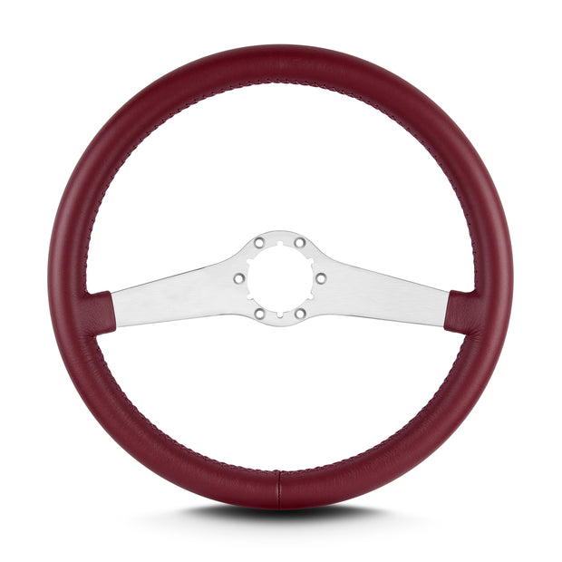 TWO SMOOTH 14" BRUSHED STANDARD GRIP BURGANDY