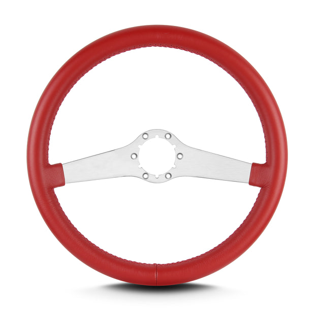 TWO SMOOTH 14" BRUSHED STANDARD GRIP BRIGHT RED