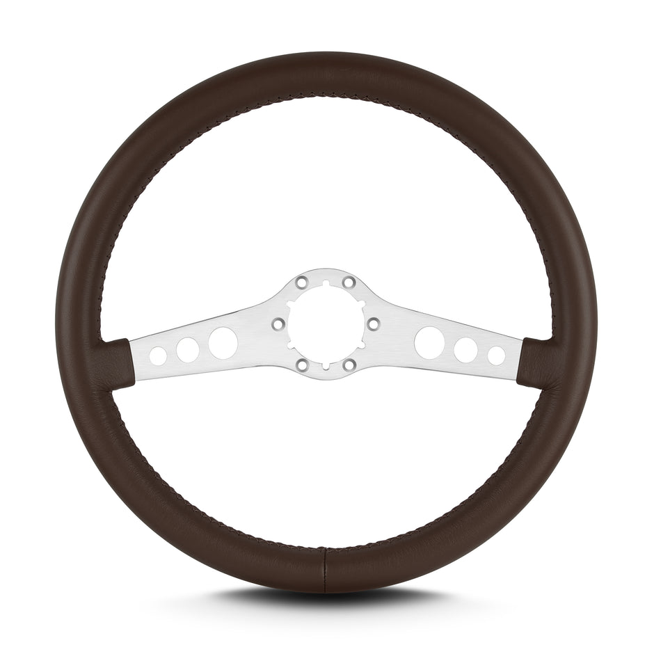 SS 14" BRUSHED STANDARD GRIP BROWN