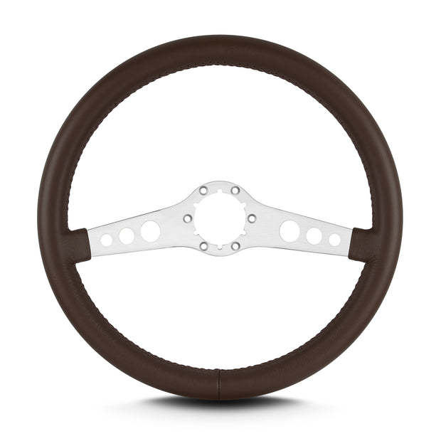 SS 14" BRUSHED STANDARD GRIP BROWN