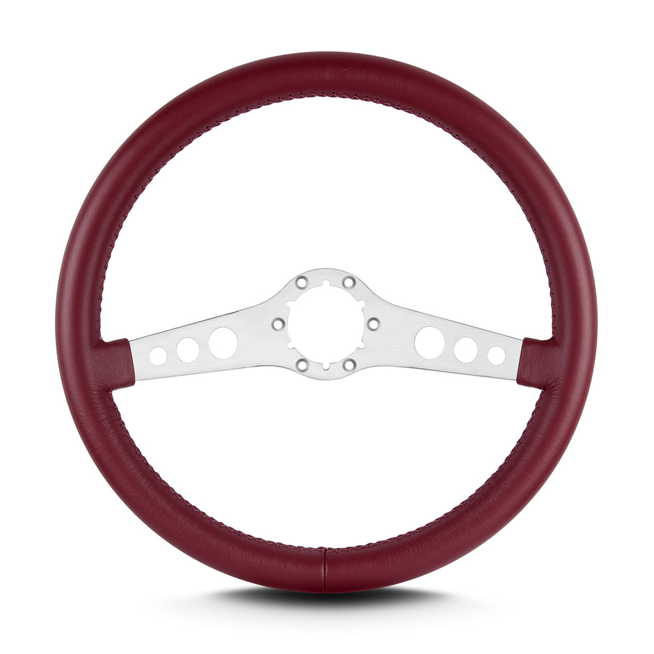 SS 14" BRUSHED STANDARD GRIP BURGANDY